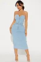Alma Denim Midi Dress