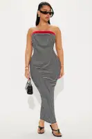 Alexa Striped Maxi Tube Dress
