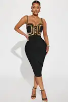 A Fine Time Bandage Midi Dress