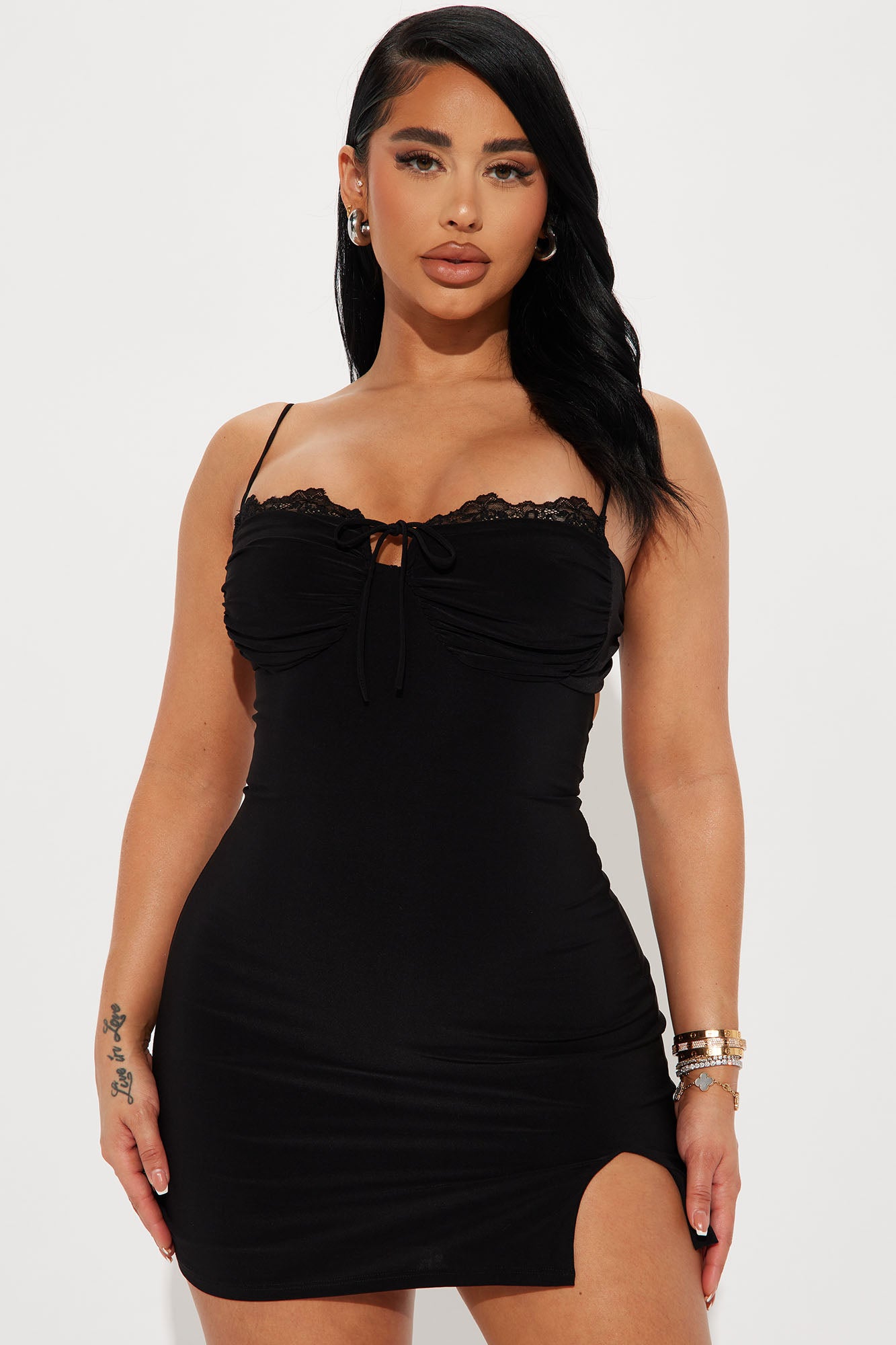 Alicia Ruched Mini Dress