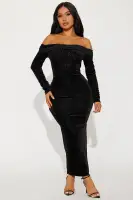 All That Shimmer Velvet Maxi Dress