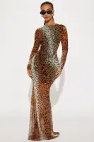 Alexa Leopard Maxi Dress