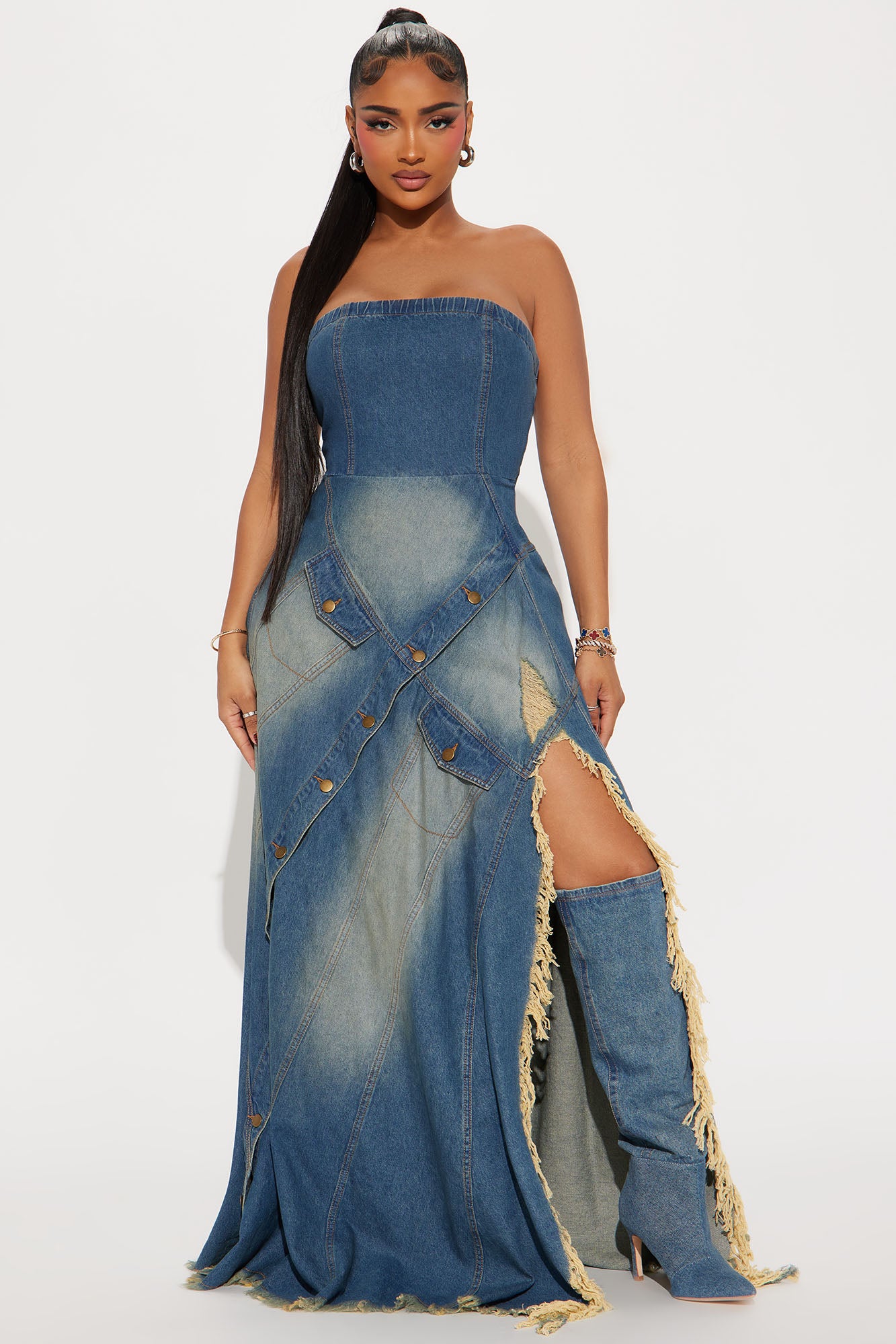 Alexandra Denim Maxi Dress
