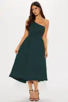 Alaina One Shoulder Midi Dress