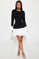 Adore Me Mini Sweater Bubble Dress