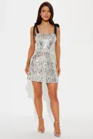 A Night To Remember Sequin Mini Dress(Silver,XS)