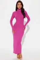 Alina Turtleneck Ribbed Midi Dress