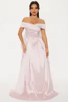Alyssa A Line Off Shoulder Gown
