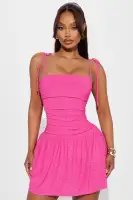 Alluring Drop Waist Glitter Mini Dress