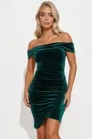 Abbey Mini Velvet Dress(Hunter,XS)