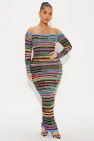 Amelia Striped Sweater Maxi Dress
