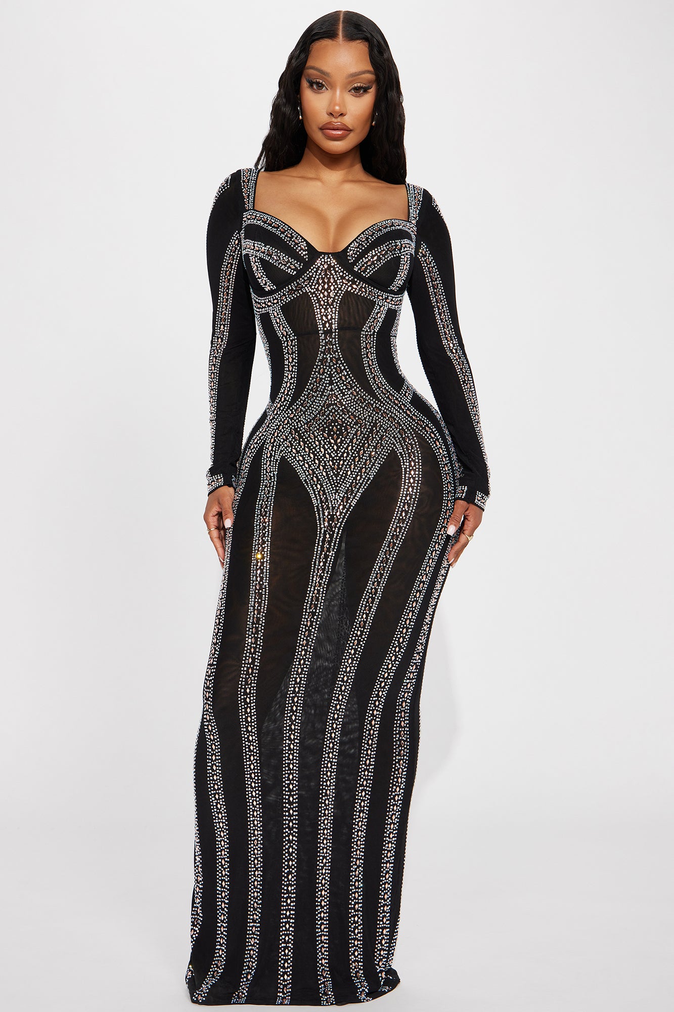 Alise Rhinestone Gown