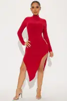Aliyah Asymmetrical Midi Dress
