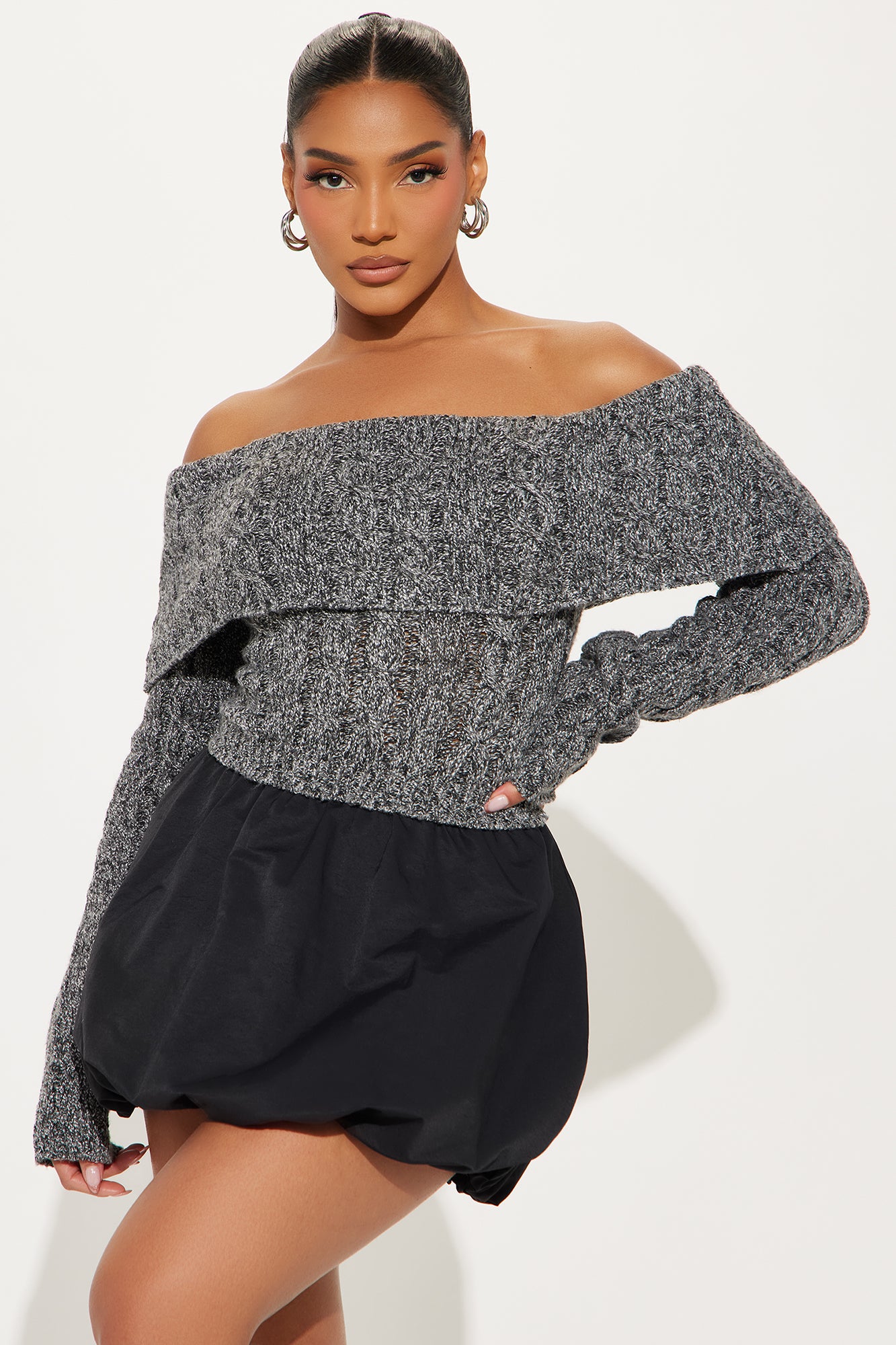 Alina Sweater Bubble Mini Dress