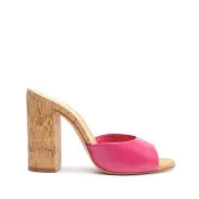 Kaycee Nappa Leather Sandal(5,Hot Pink)