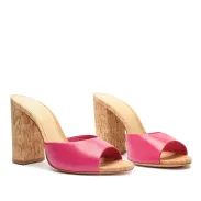 Kaycee Nappa Leather Sandal(5,Hot Pink)