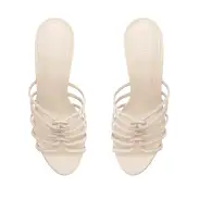Octavia Calf Leather Sandal(5,Pearl)