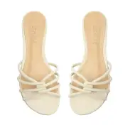 Rachel Nappa Leather Sandal(5,Pearl)