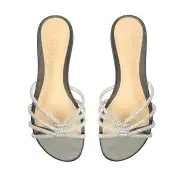 Rachel Glam Nubuck Sandal(5,Black)