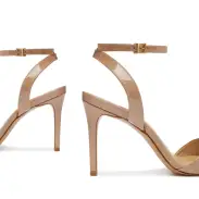 Hilda Patent Leather Sandal(5,Light Beige)