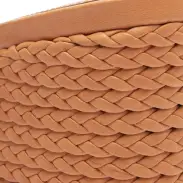 Karima Block Atanado Leather Sandal(5,Honey Peach)