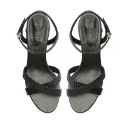Karima Block Atanado Leather Sandal(5,Black)
