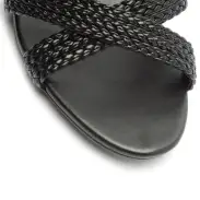 Karima Block Atanado Leather Sandal(5,Black)