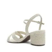 Karima Block Atanado Leather Sandal(5,Pearl)