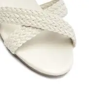 Karima Block Atanado Leather Sandal(5,Pearl)