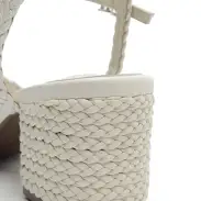 Karima Block Atanado Leather Sandal(5,Pearl)