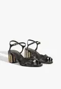 Keefa Mid Block Sandal(5,Black)
