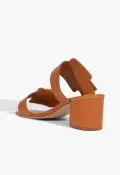 Olga Leather Sandal(5,Brown)