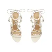 Kallie Nappa Leather Sandal(5,White)
