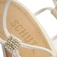 Kallie Nappa Leather Sandal(5,White)