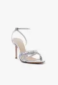 Patrizia Metallic Leather Sandal(5,Silver)