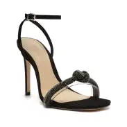 Peaky Nubuck & Vinyl Sandal(5,Black)