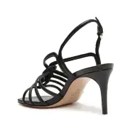 Octavia Mid Calf Leather Sandal(5,Black)