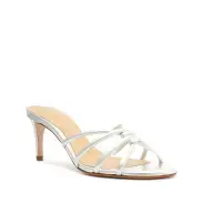 Rachel Casual Metallic Leather Sandal(5,Silver)