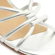 Rachel Casual Metallic Leather Sandal(5,Silver)