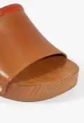 Shay Leather Sandal(5,Brown)