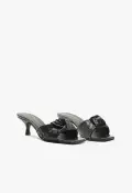 Kareena Knot Mule Sandal(5,Black)