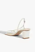 Heloise Mid Leather Sandal(5,White)