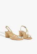 Heloise Mid Cork Sandal(5,Beige)
