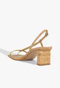 Heloise Mid Cork Sandal(5,Beige)