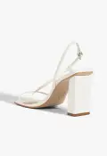 Heloise Block Leather Sandal(5,White)