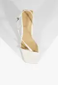 Heloise Block Leather Sandal(5,White)