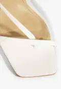 Heloise Block Leather Sandal(5,White)