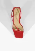 Heloise Block Leather Sandal(5,Red)