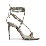 Vikki Snake-Embossed Leather Sandal
