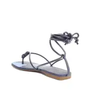 Poppy Flat Sandal(5,Blue)